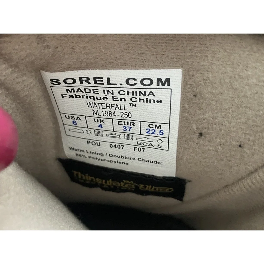 Sorel Waterfall NL1964-250 Tan Insulated Waterproof Suede‎ Winter Boots Womens 6